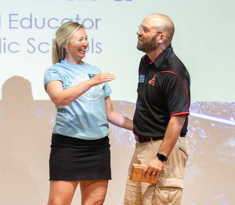 2024-2025 Swell Teacher of the Year Award Recipient with Groundswell Staff